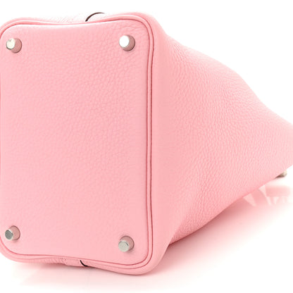 Hermes Taurillon Clemence Picotin Lock 18 PM Rose Sakura 9 of 9