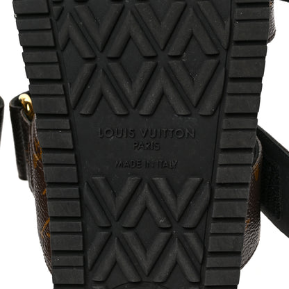 Louis Vuitton Monogram Bom Dia Mule Sandals 35 Black 6 of 7