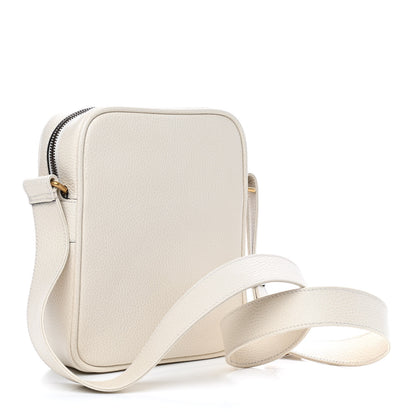 Gucci Grained Calfskin Logo Messenger Bag White 2 of 8