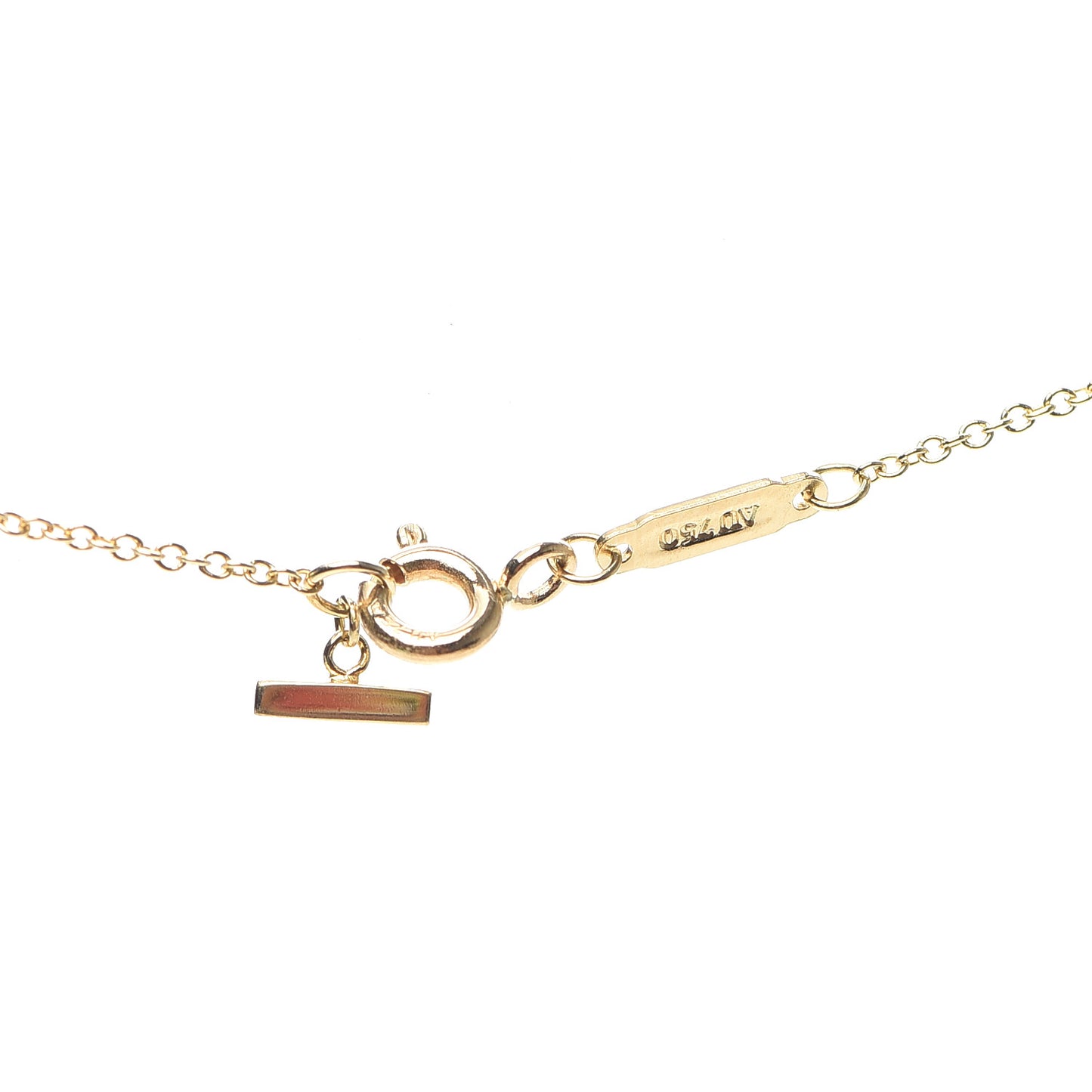 18K Yellow Gold Small T Smile Pendant Necklace