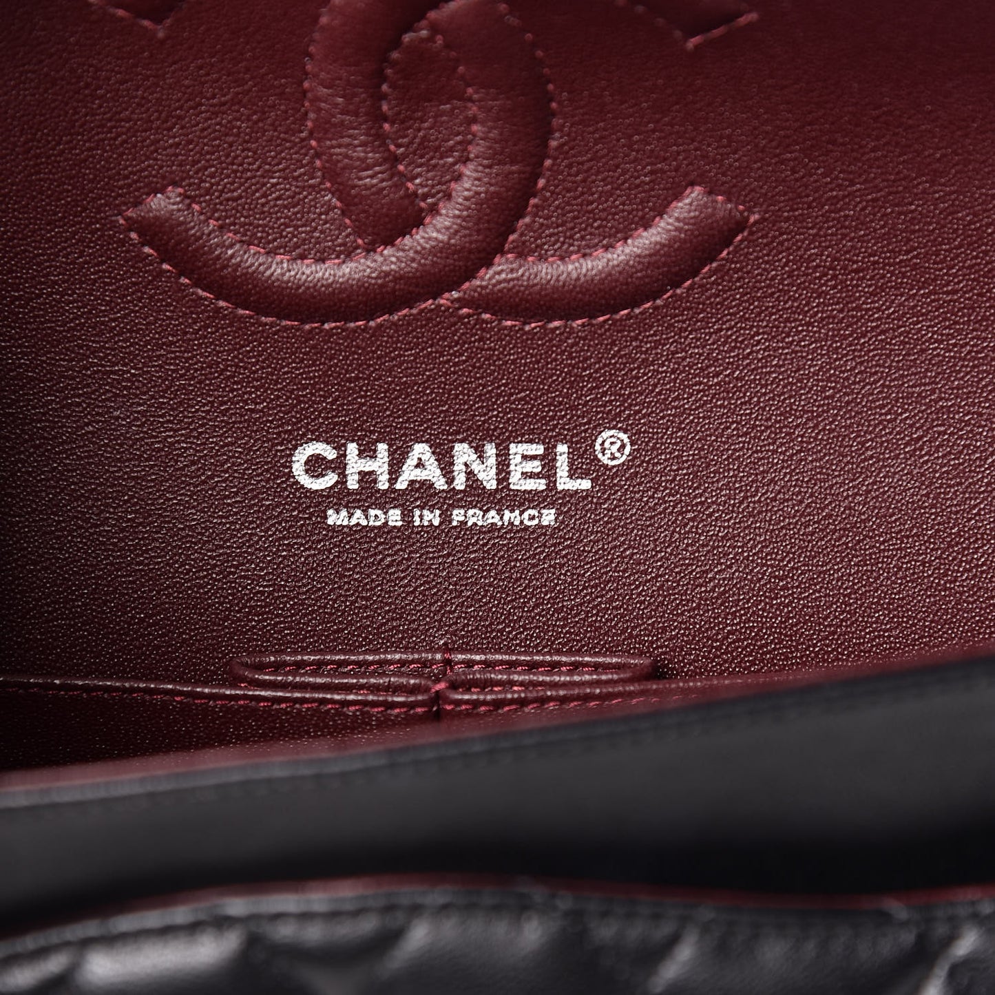 Lambskin Quilted Medium Double Flap Black