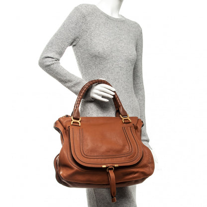 Chloe Calfskin Large Marcie Satchel Tan 2 of 8