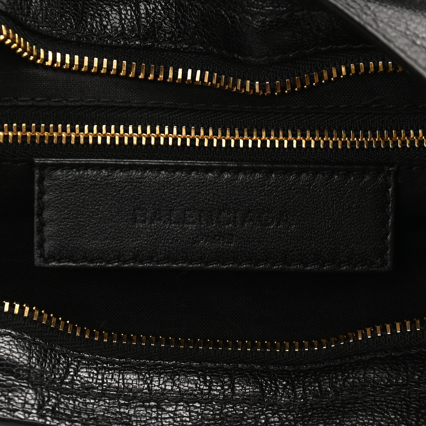 Chevre Gold Metallic Edge Hardware City Black