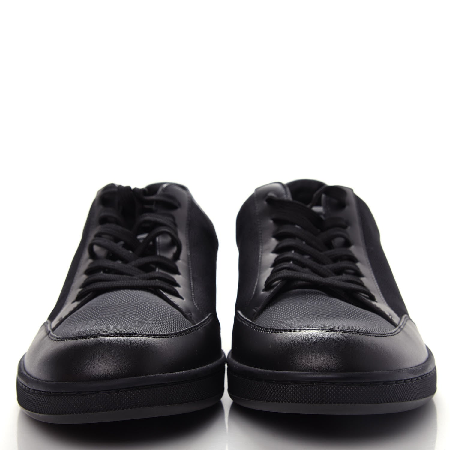 Louis Vuitton Calfskin Nylon Damier Offshore Sneakers 7 Black 2 of 11