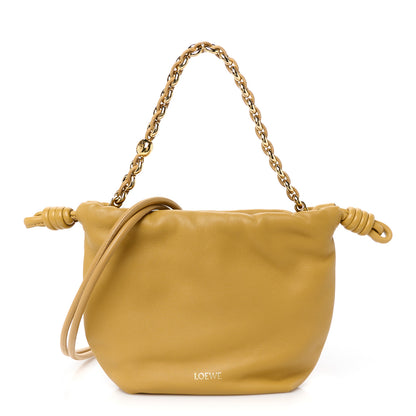 Loewe Mellow Nappa Donut Chain Mini Flamenco Knot Clutch Sahara 1 of 10