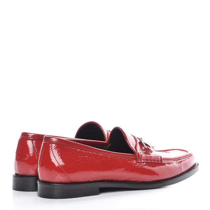 Gucci Naplack Patent Horsebit Banks Loafers 36.5 Red 4 of 12