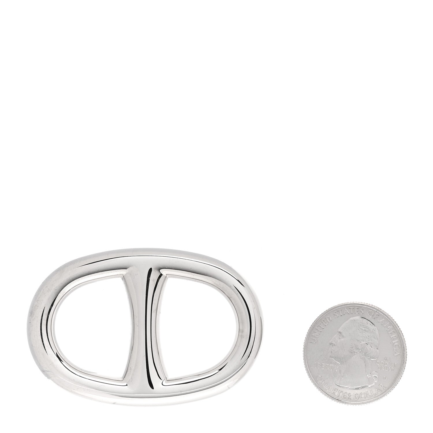 Hermes Palladium Chaine D'Ancre Scarf Ring 2 of 3