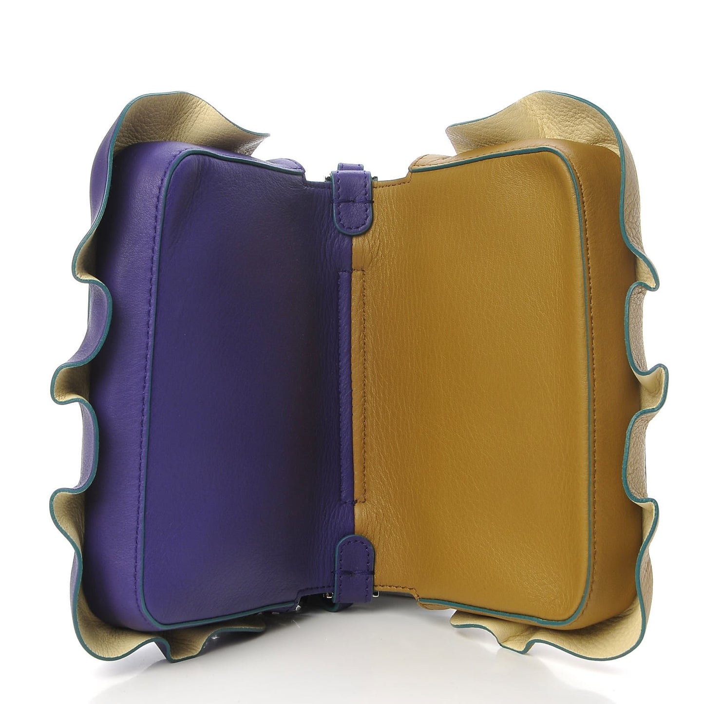 Vitello Dolce Waves Tri-Color Micro Double Baguette Purple Banana Mostarda