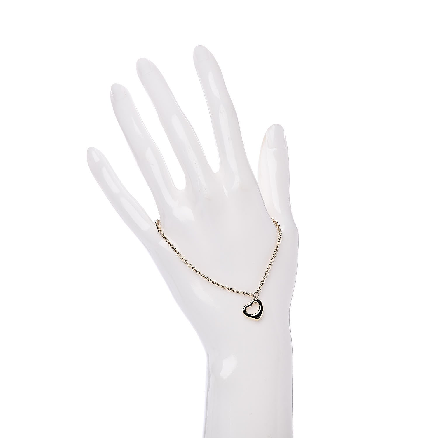 Tiffany 18K Yellow Gold Elsa Peretti Open Heart Bracelet 2 of 5