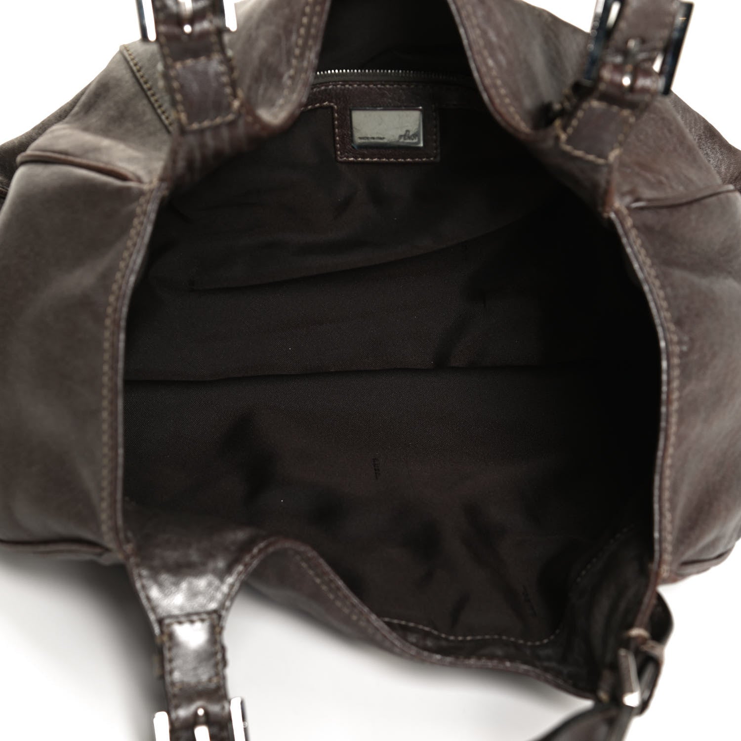Fendi Metallic Calfskin Shoulder Bag Brown 4 of 12