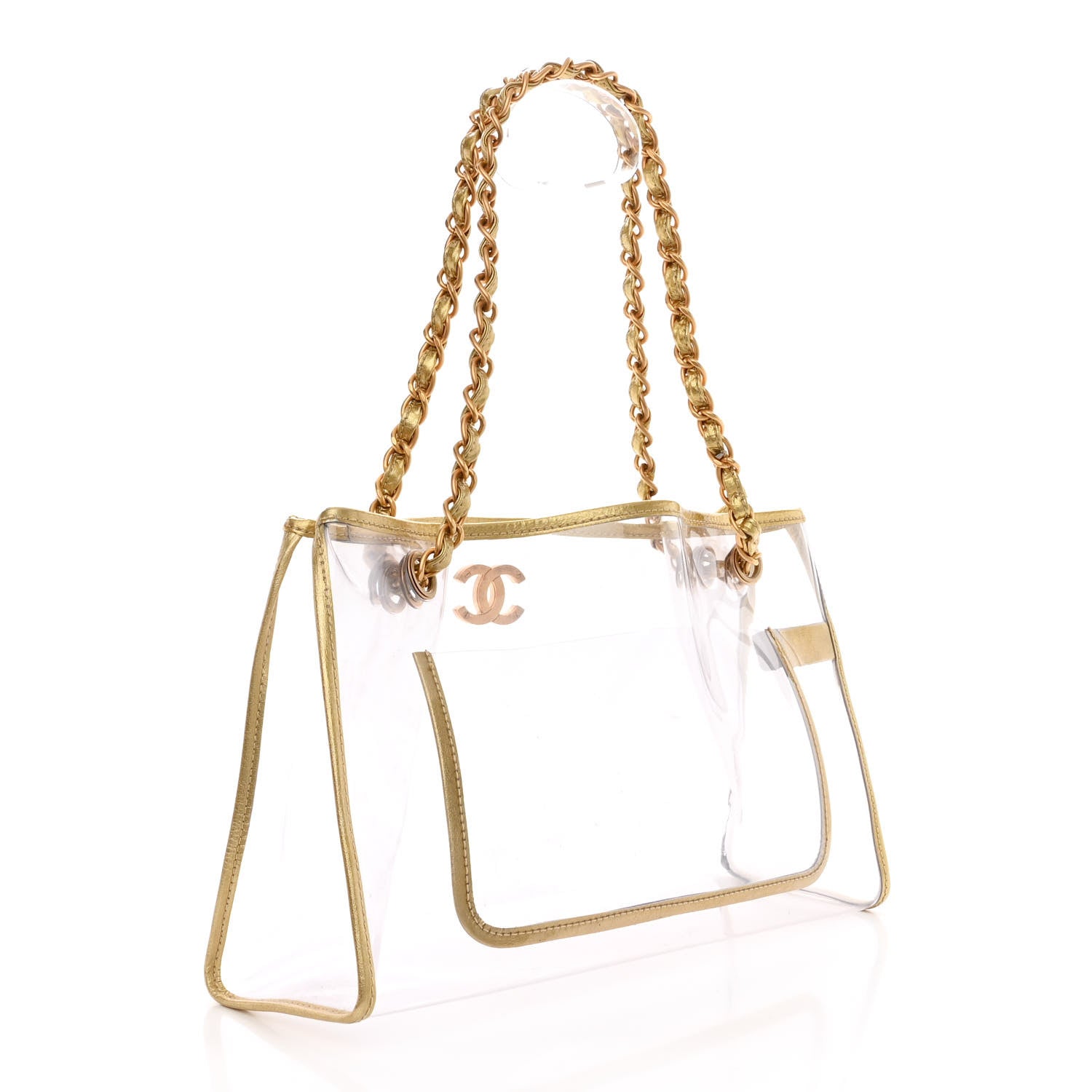 Chanel Vinyl Naked Tote Gold 3 of 10