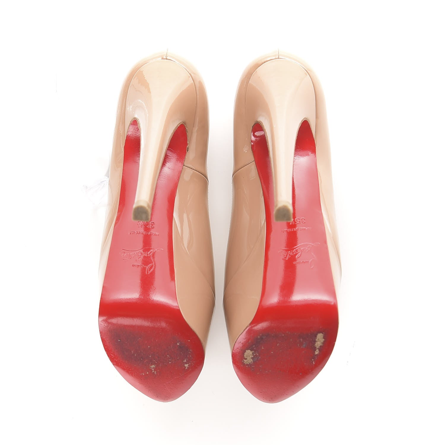 Christian Louboutin Patent Jamie 160 Pumps 35.5 Nude 6 of 9