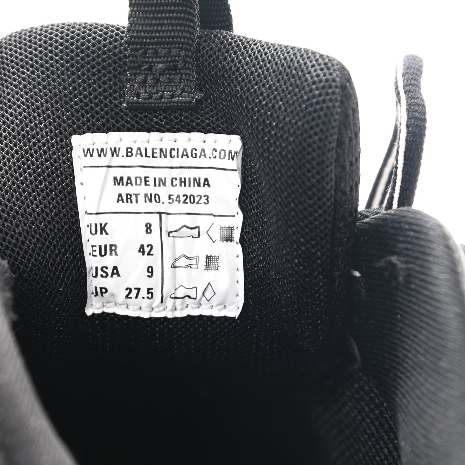Balenciaga Mesh Nylon Mens Track Sneakers 42 Black 6 of 8