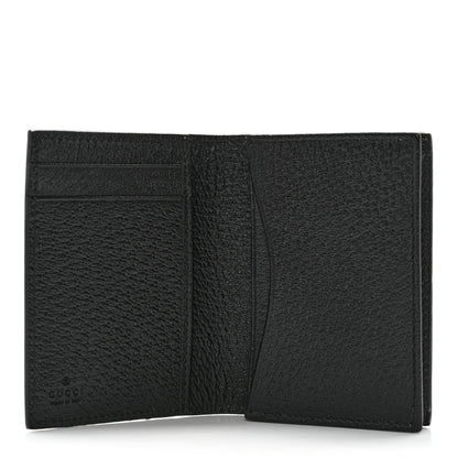 Gucci Calfskin Boar Effect GG Marmont Card Case Black 4 of 10