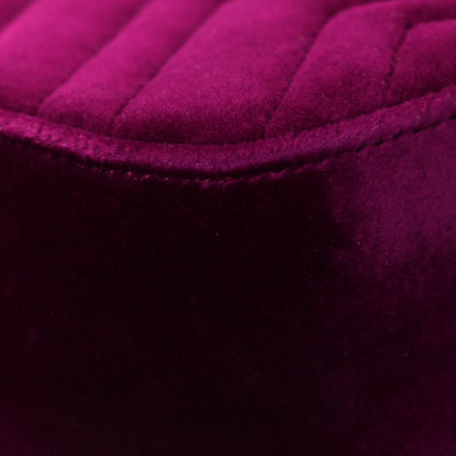 Gucci Velvet Matelasse Mini GG Marmont Shoulder Bag Fuchsia Violet Cyclamen 10 of 12