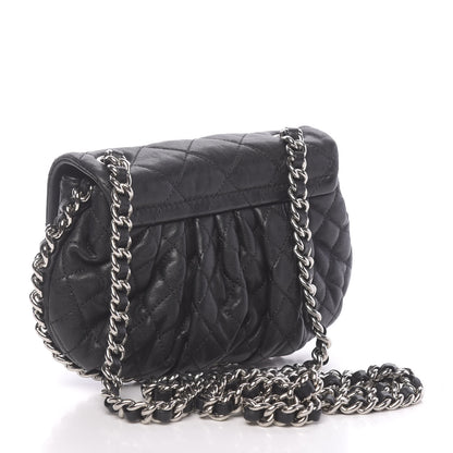 Chanel Washed Lambskin Quilted Mini Chain Around Messenger Black 3 of 10