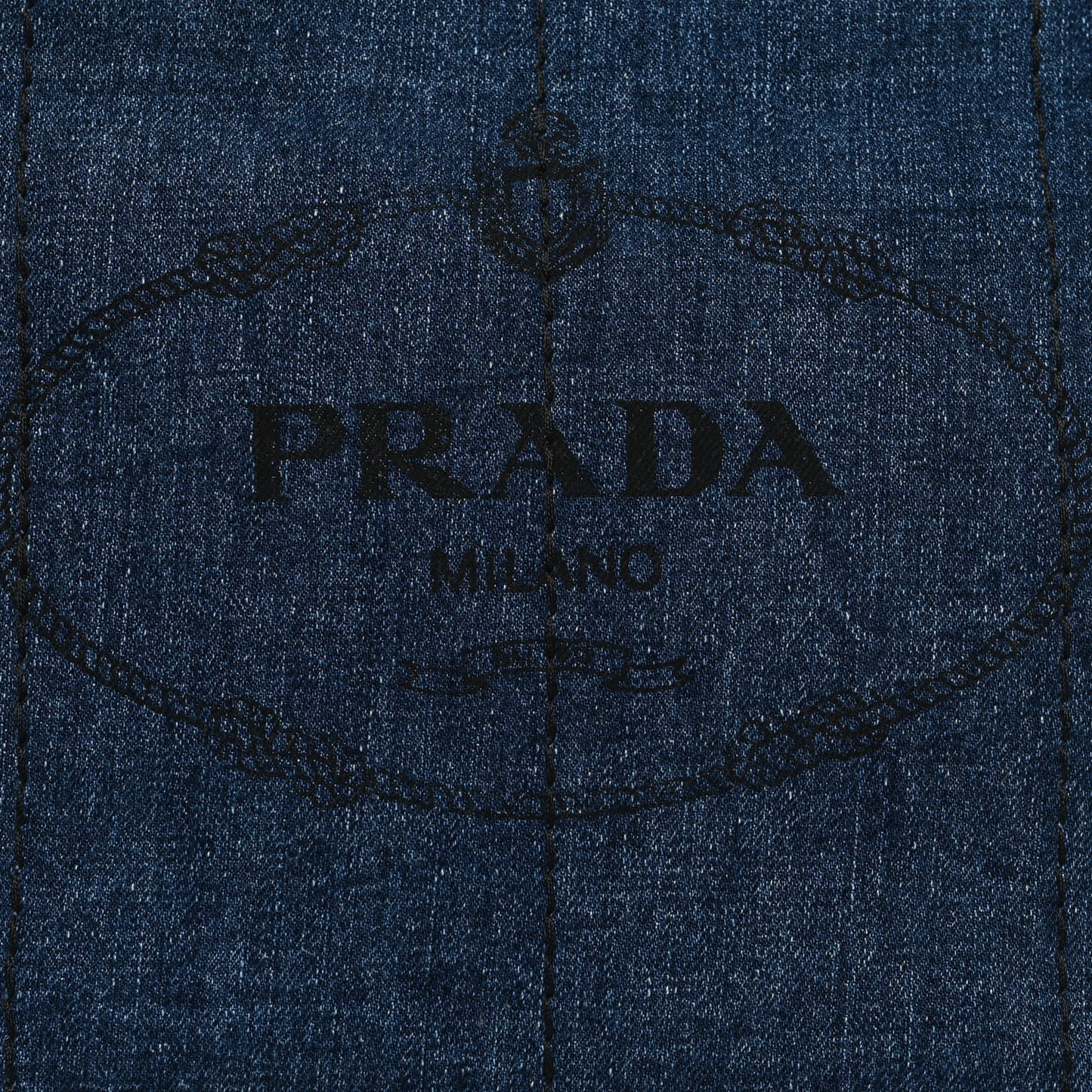 Denim Logo Tote Bleu
