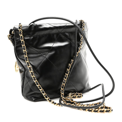 Chanel Shiny Calfskin Quilted Mini Chanel 22 Black 3 of 11