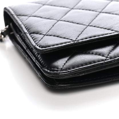 Chanel Lambskin Quilted Wallet On Chain WOC Black 8 of 9