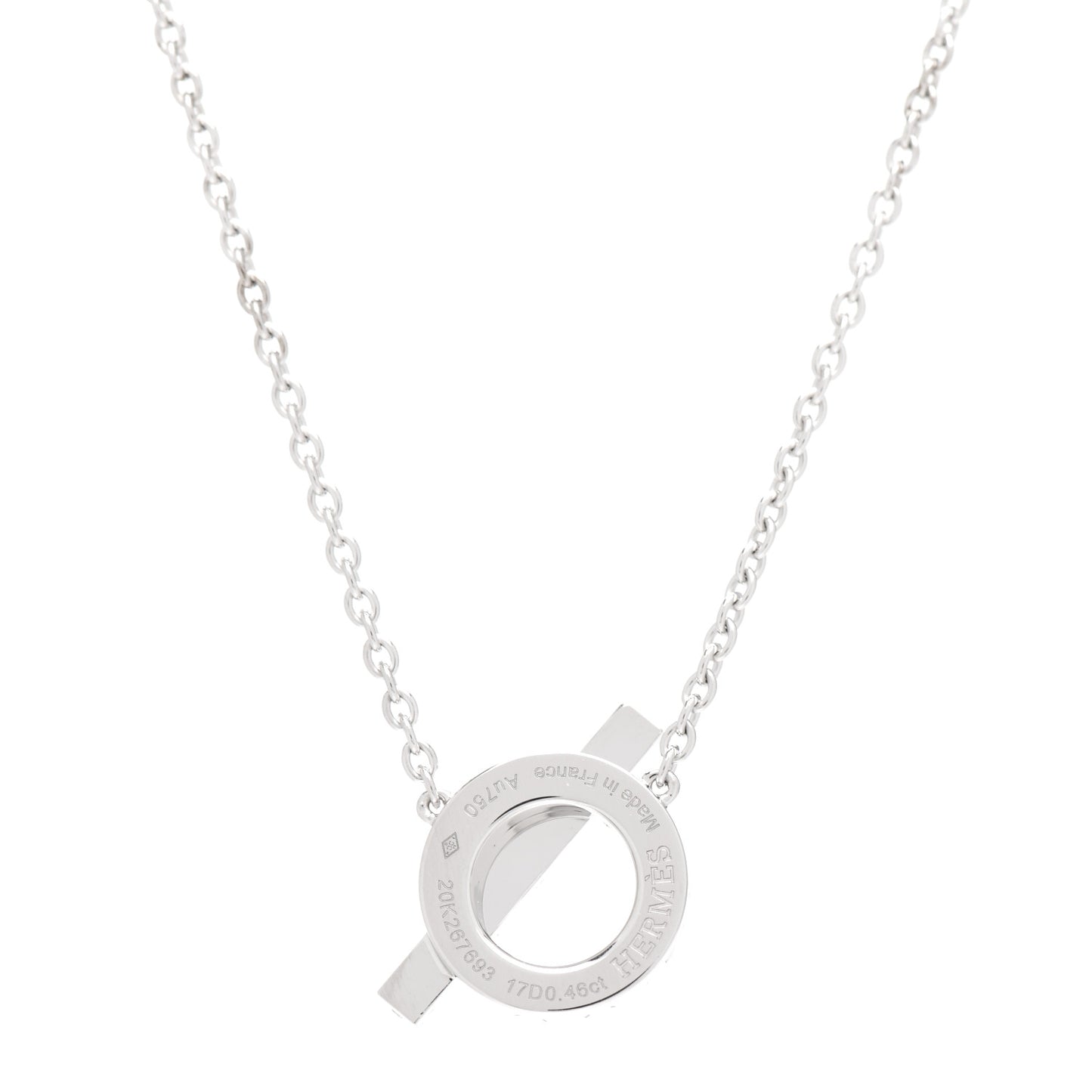 18K White Gold Diamond Finesse Pendant Necklace