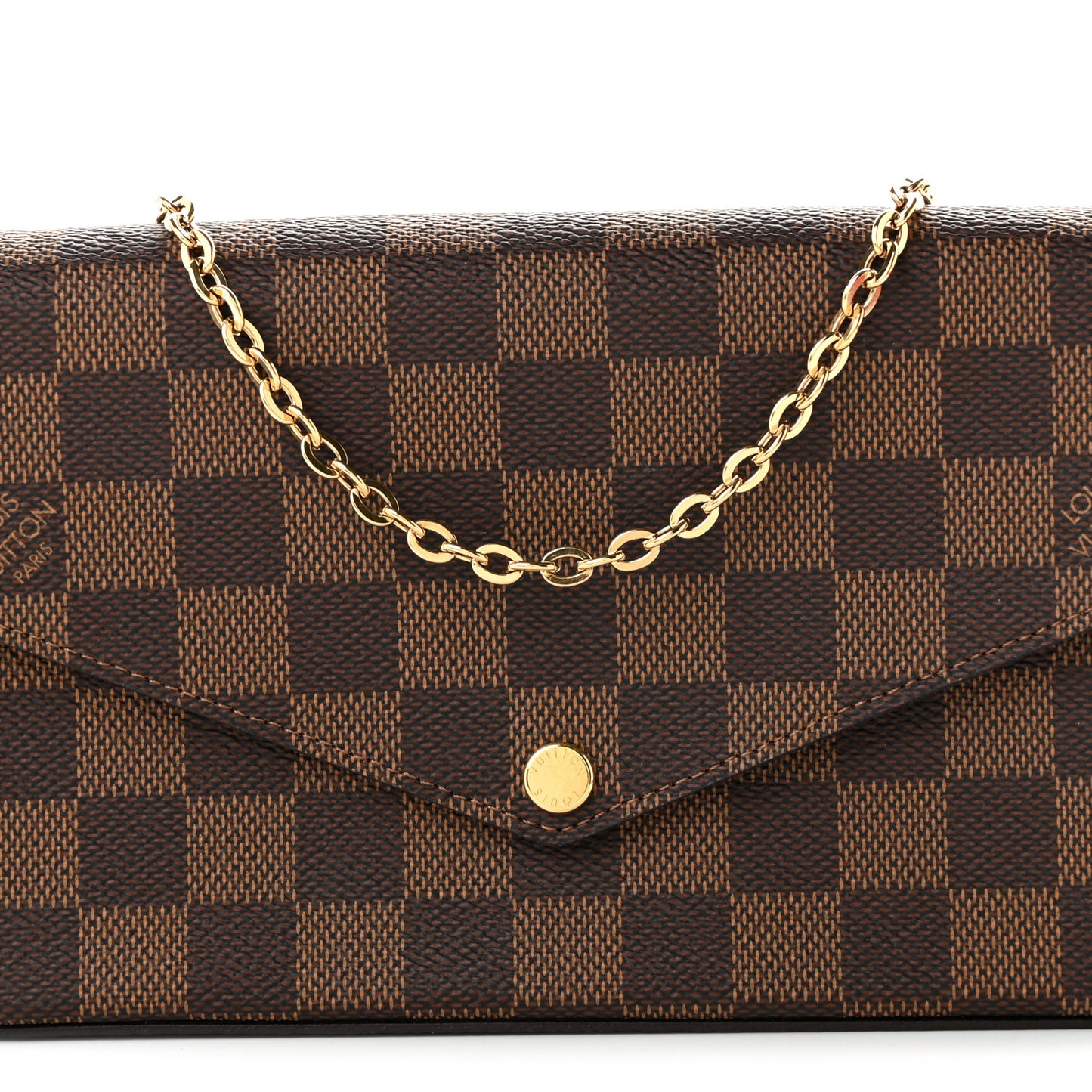 Damier Ebene Pochette Felicie Chain Wallet