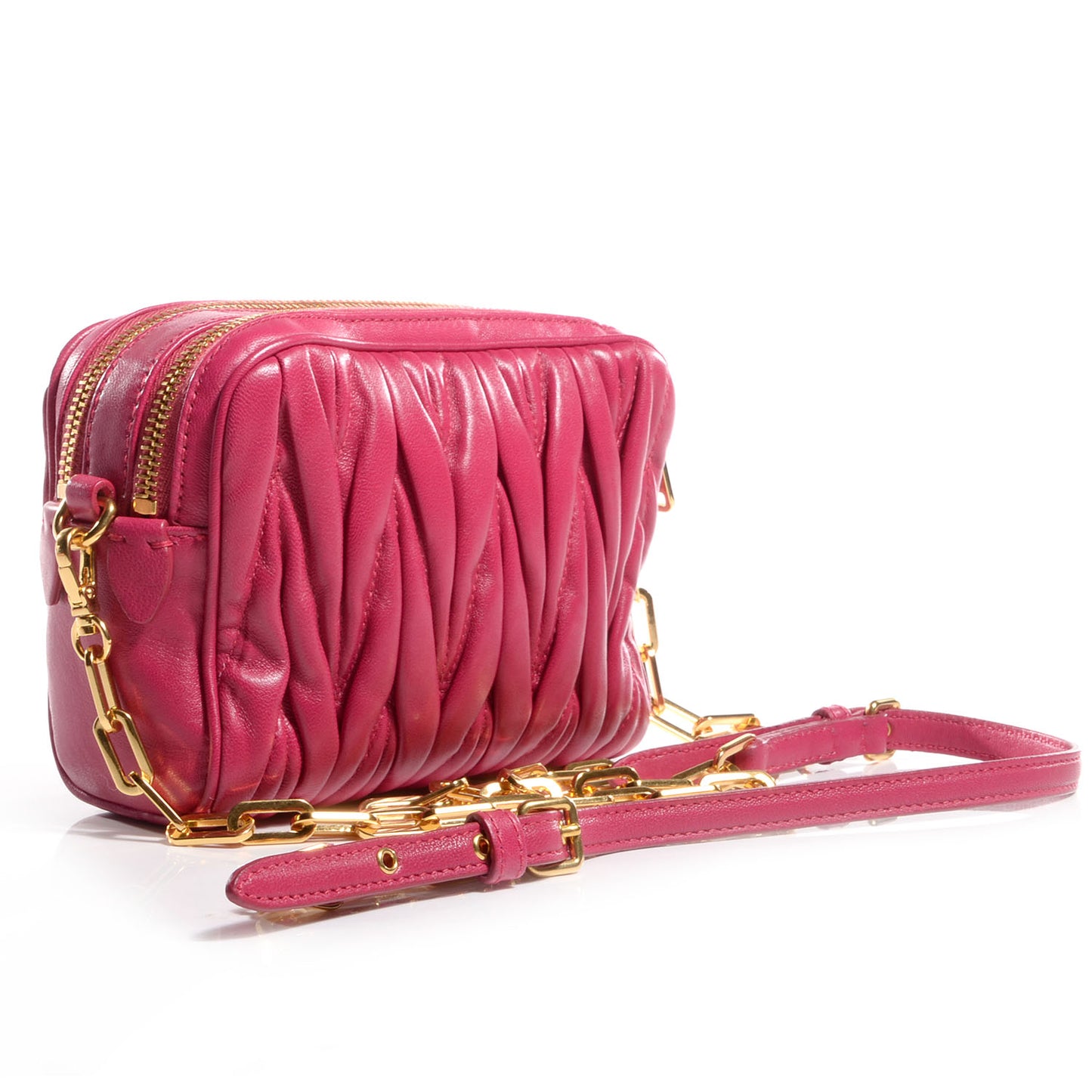 Nappa Matelasse Camera Bag Azalea