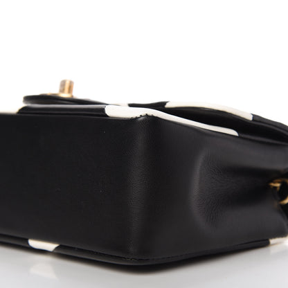 Chanel Lambskin Geometric Patchwork Mini Flap Black White 7 of 11