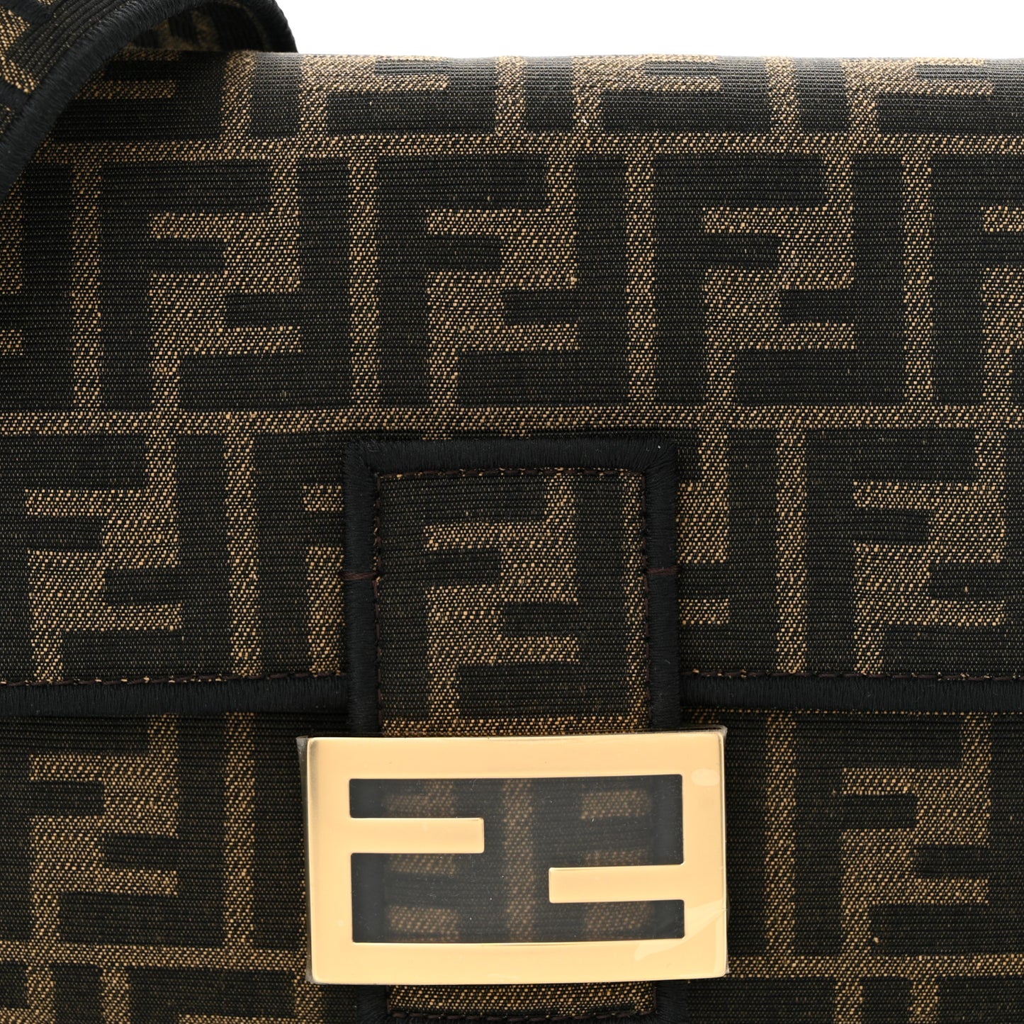 Fabric Jacquard FF 1974 Medium Baguette Tobacco Moro Black