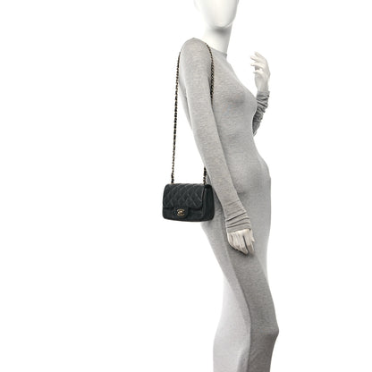 Chanel Caviar Quilted Mini Square Flap Dark Grey 2 of 10