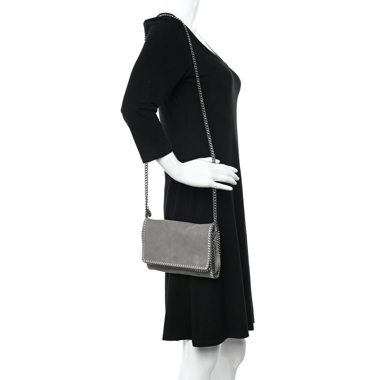 Stella McCartney Shaggy Deer Falabella Messenger Grey 3 of 12