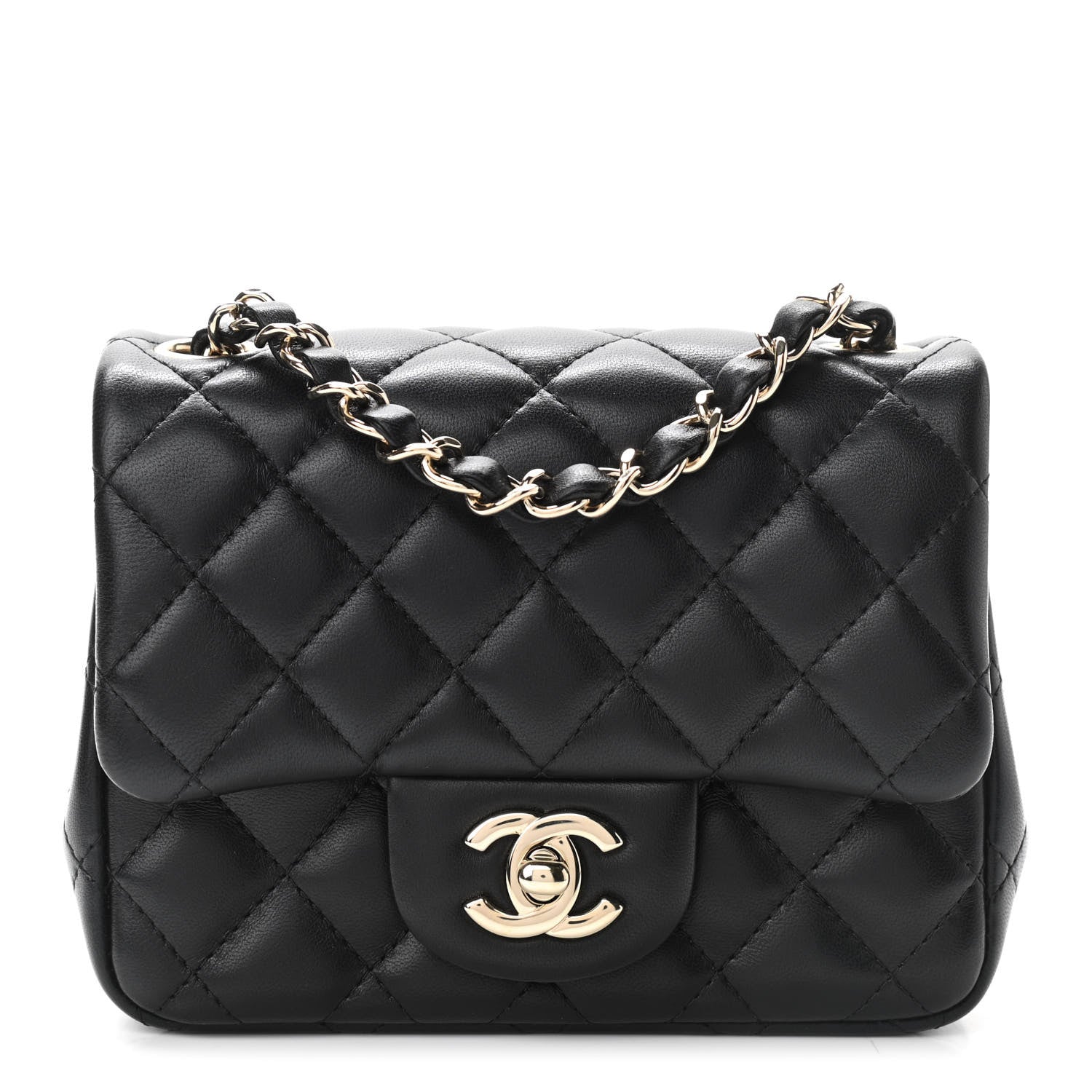 Chanel Lambskin Quilted Mini Square Flap Black 1 of 11