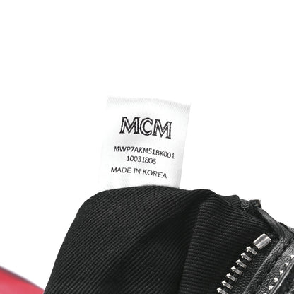 MCM Calfskin Ottomar Monogram Medium Klara Shopper Tote Black 7 of 11