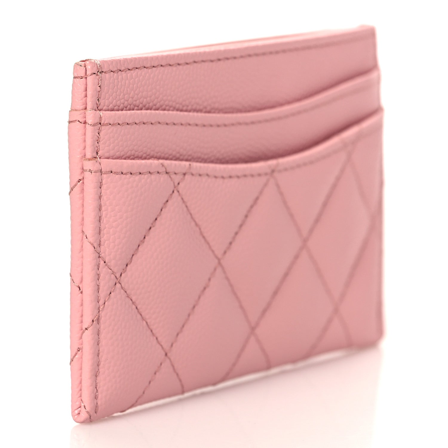 Chanel Caviar Quilted Card Holder Pink 3 of 8