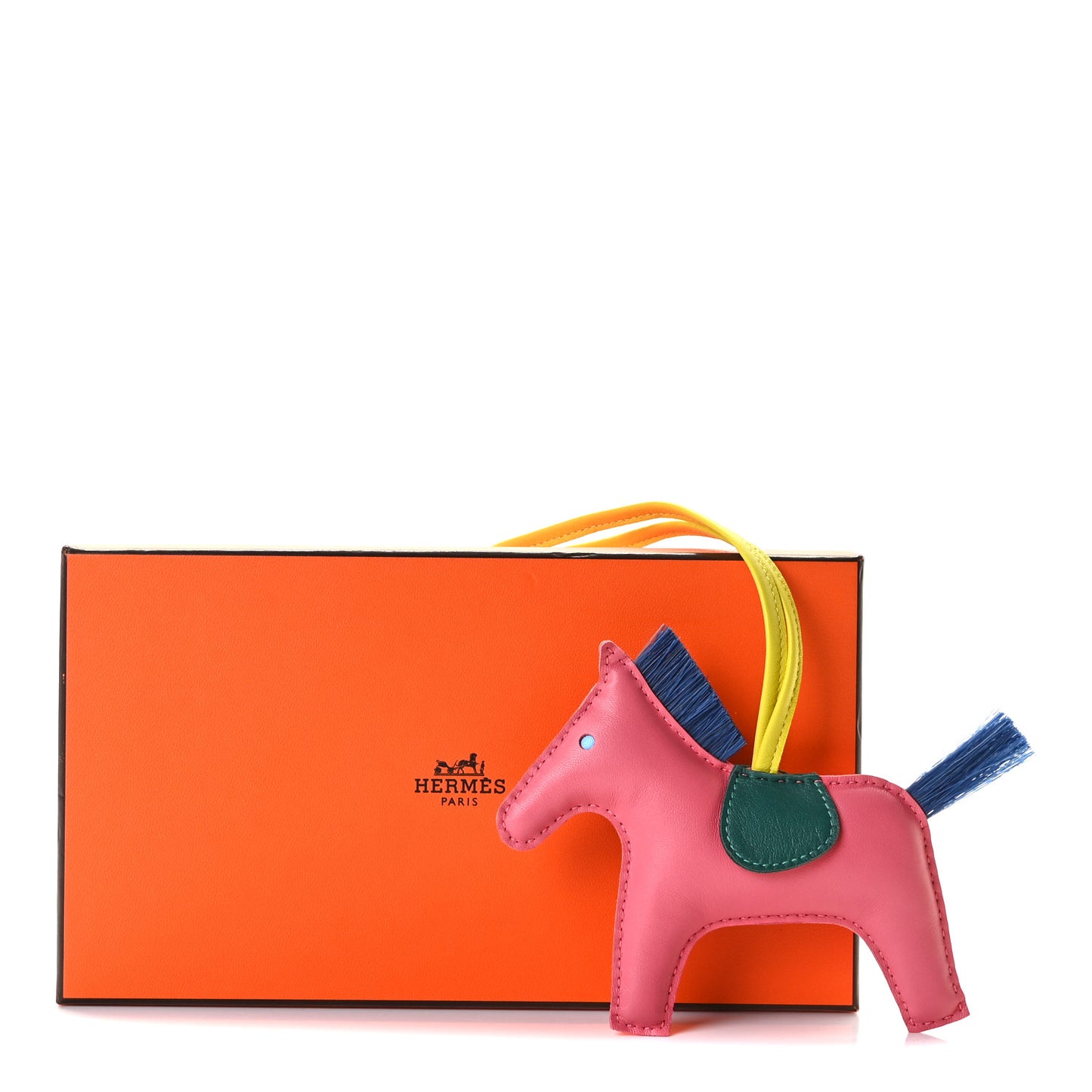 Milo Lambskin Horsehair Grigri Rodeo Horse Bag Charm MM Rose Azalee Malachite Lime Celeste