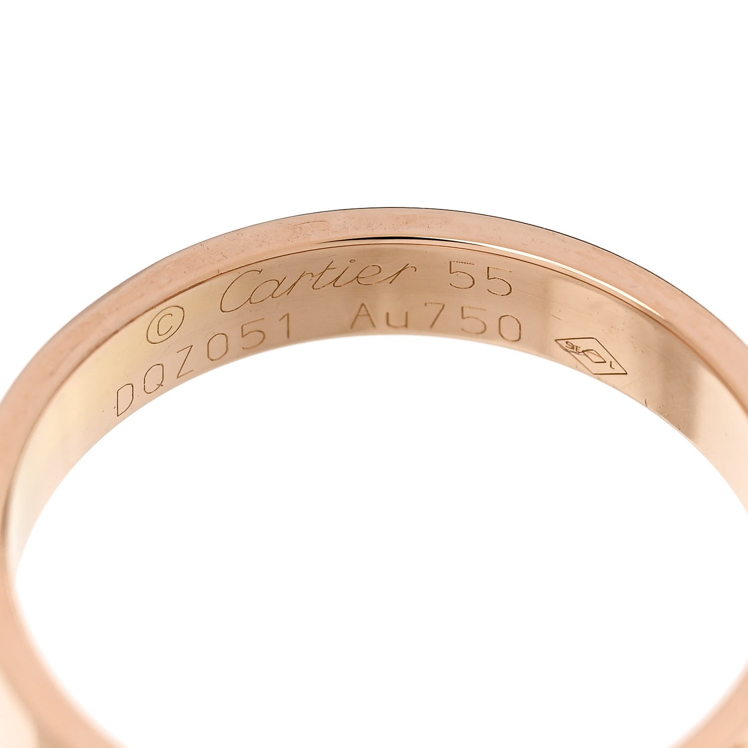 Cartier 18K Pink Gold 3.5mm LOVE Wedding Band Ring 55 7.25 4 of 4