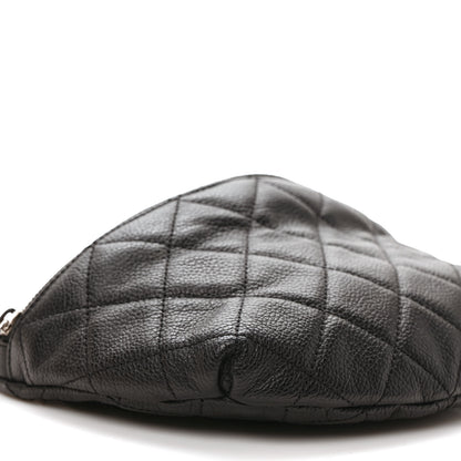 Chanel Grained Calfskin Quilted Waist Belt Bag Black 8 of 9