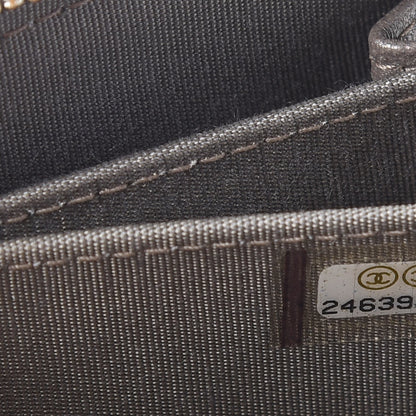 Chanel Calfskin Resin Quilted Zip Around Coin Purse Grey 7 of 7
