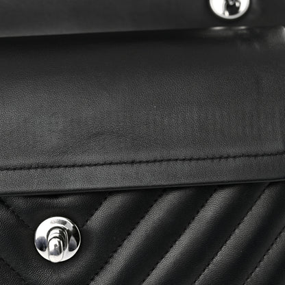 Chanel Lambskin Chevron Quilted Small Double Flap Black 13 of 13