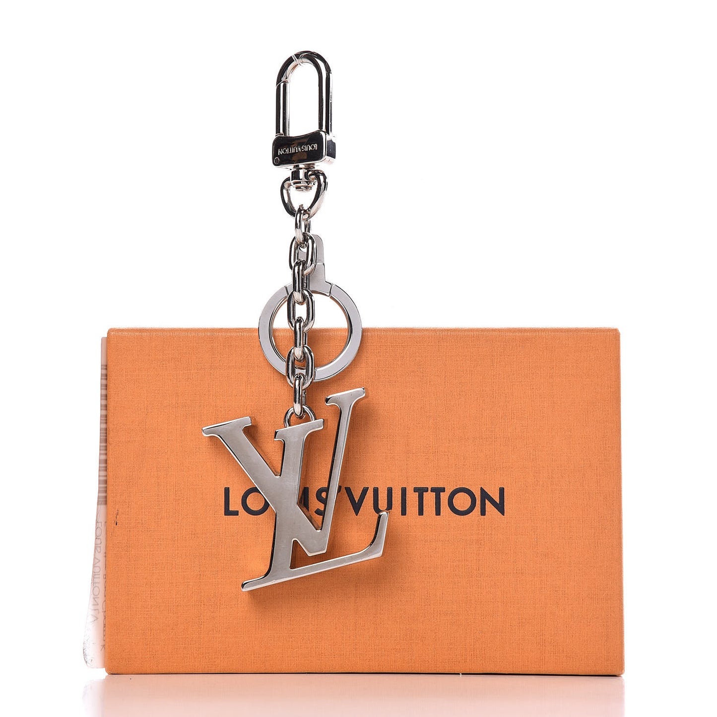LV Facettes Bag Charm Key Holder Silver