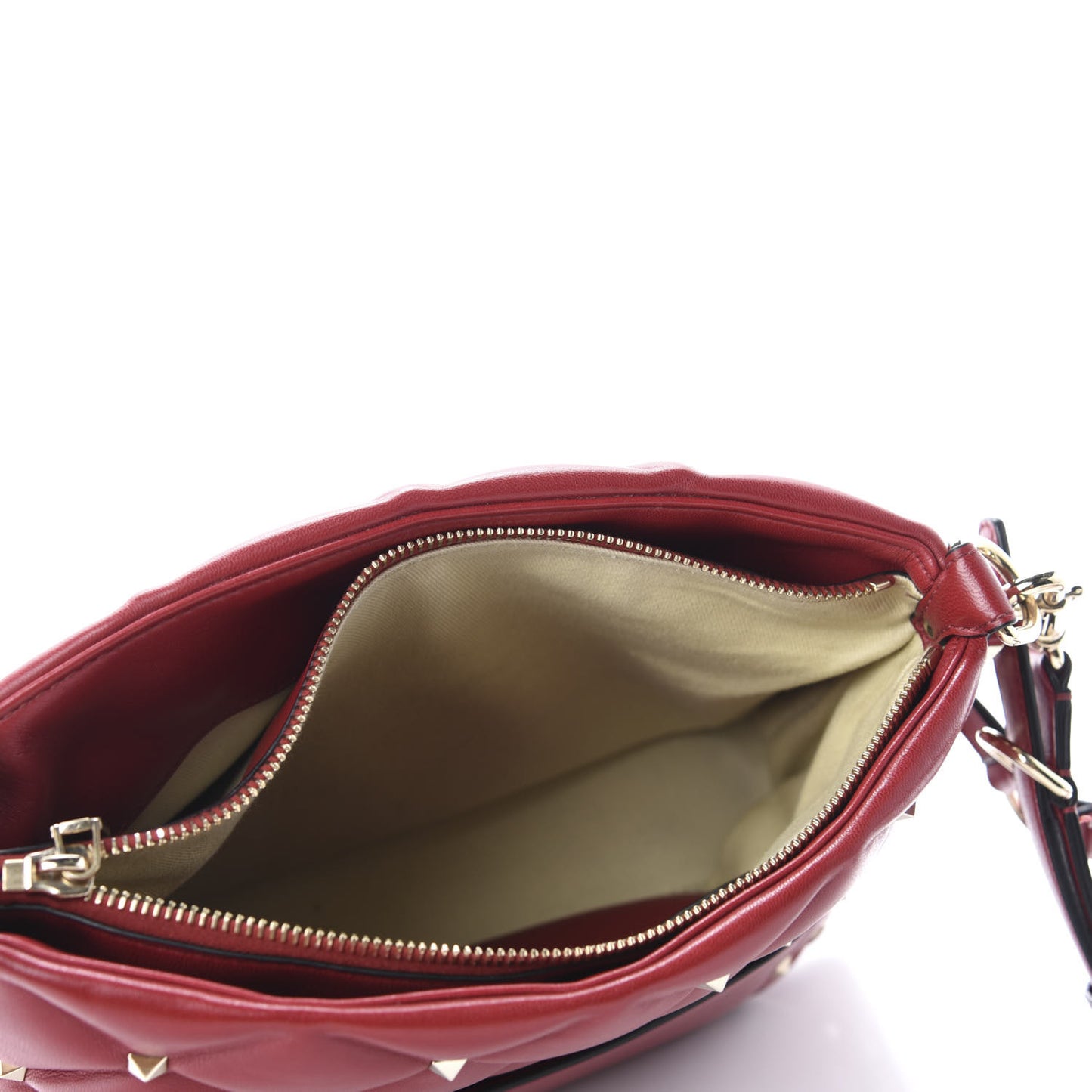 Nappa Candystud Shoulder Bag Red