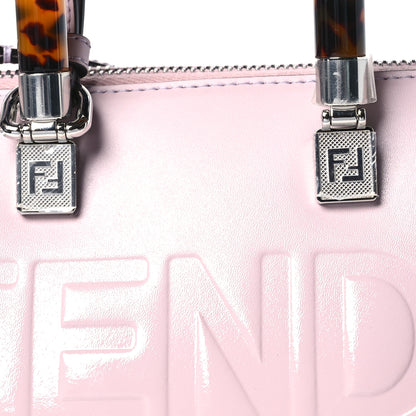 Fendi Plexiglass Logo Embossed Mini By The Way Top Handle Boston Bag Soft Berry 8 of 10