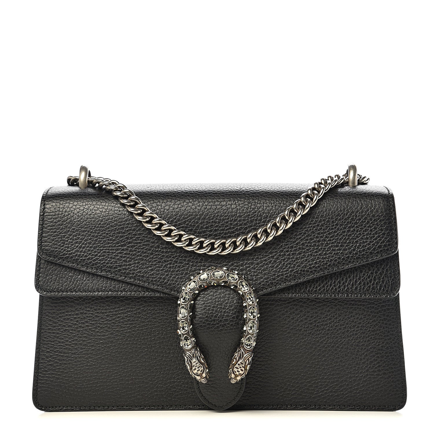 Gucci Pebbled Calfskin Small Dionysus Shoulder Bag Black 1 of 14