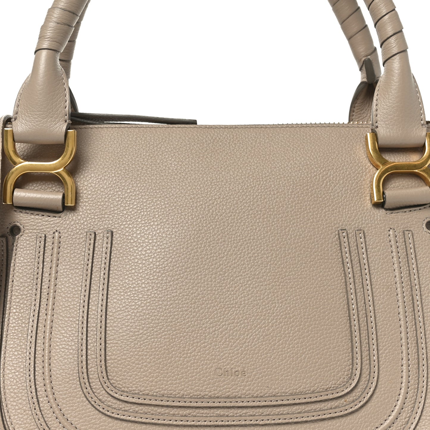 Calfskin Medium Marcie Satchel Rope Beige