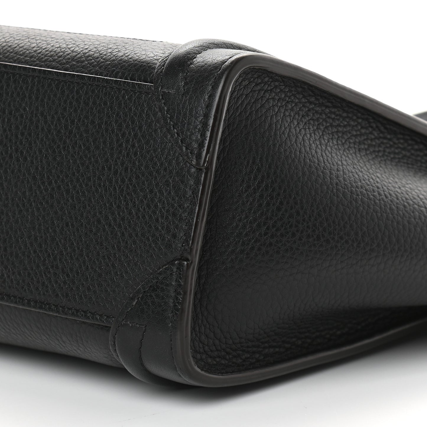 Drummed Calfskin Nano Luggage Black