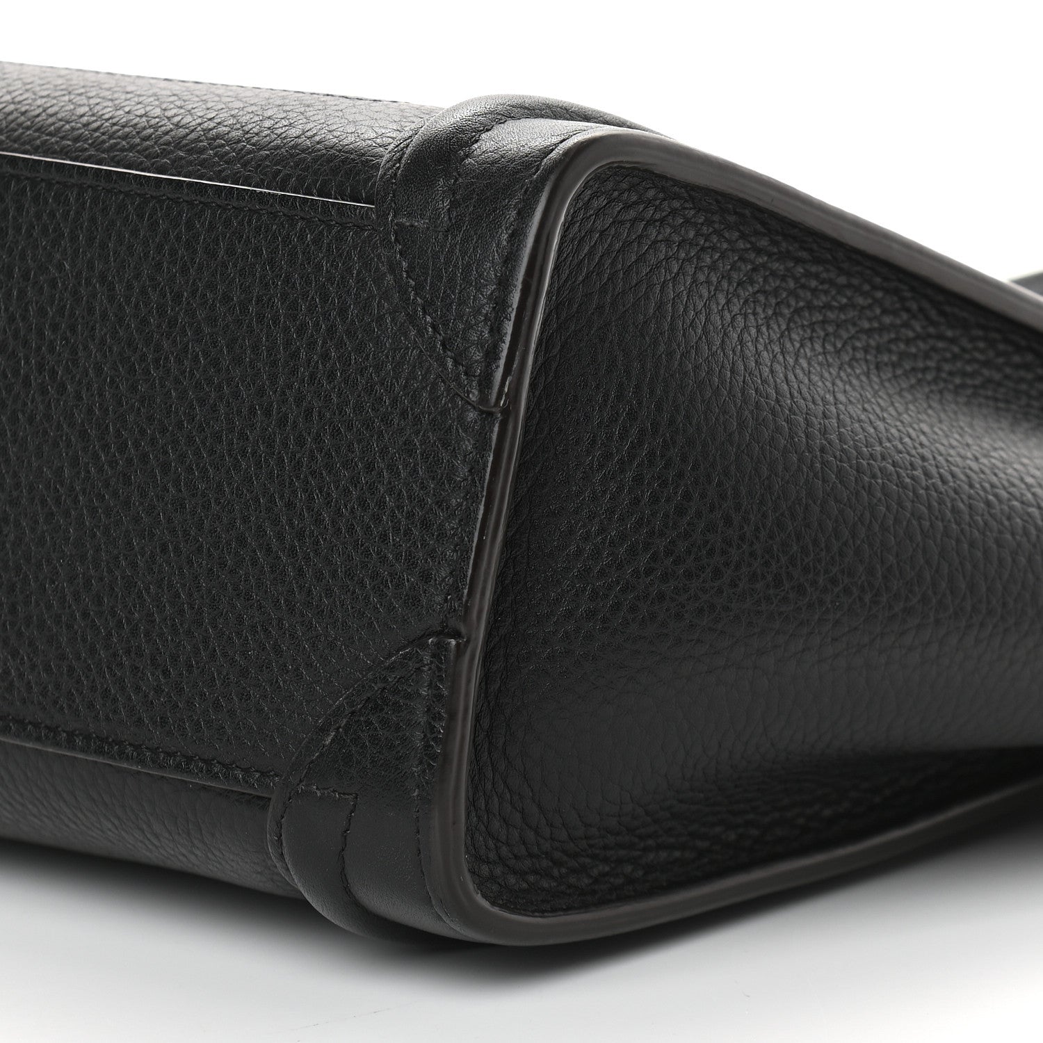 Celine Drummed Calfskin Nano Luggage Black 8 of 9