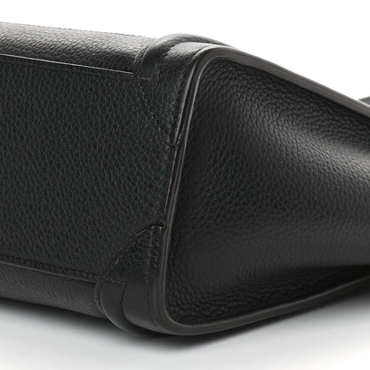 Celine Drummed Calfskin Nano Luggage Black 8 of 9