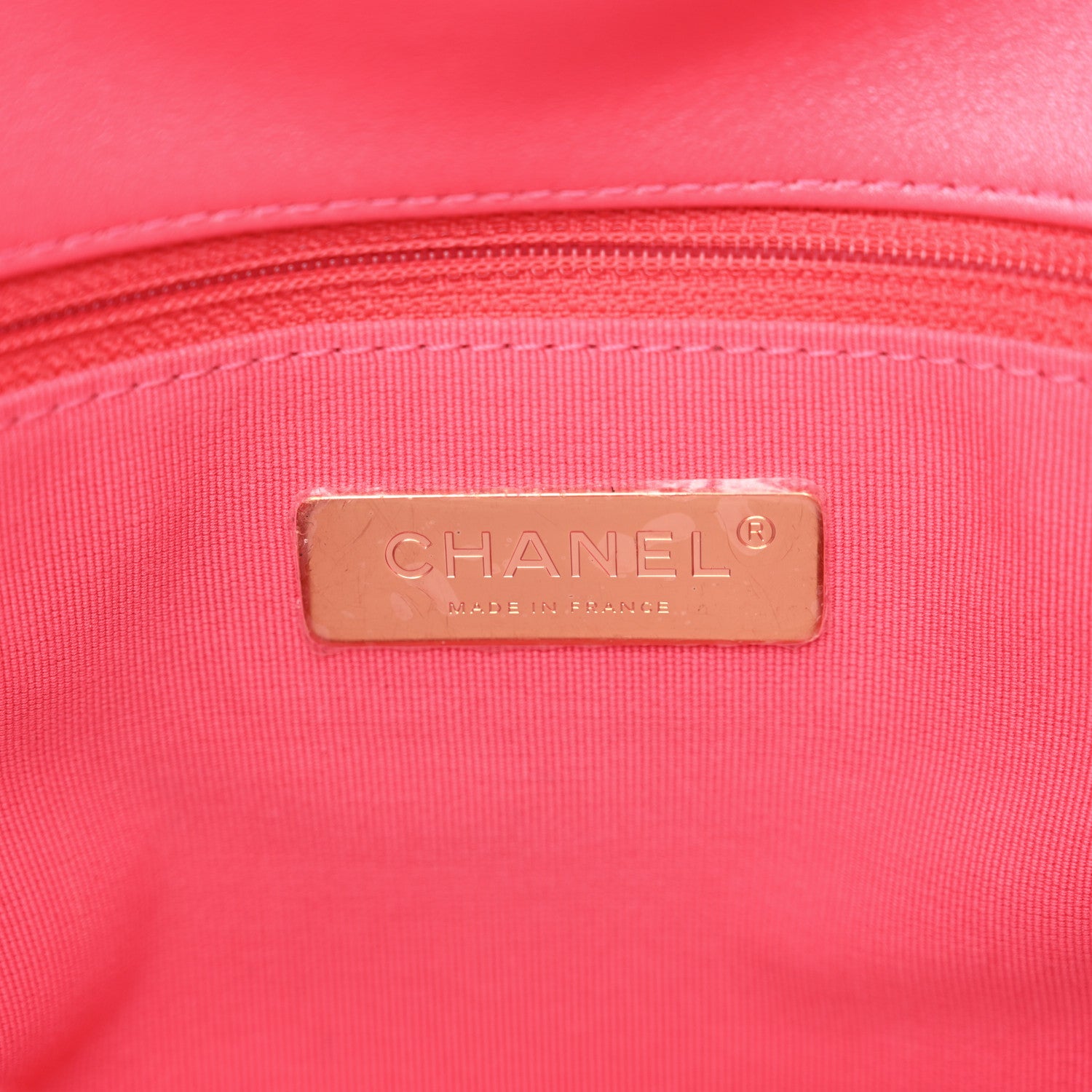 Chanel Shiny Lambskin Quilted Medium Chanel 19 Flap Pink 6 of 10