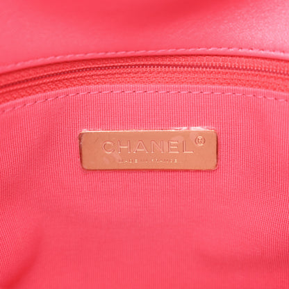 Chanel Shiny Lambskin Quilted Medium Chanel 19 Flap Pink 6 of 10