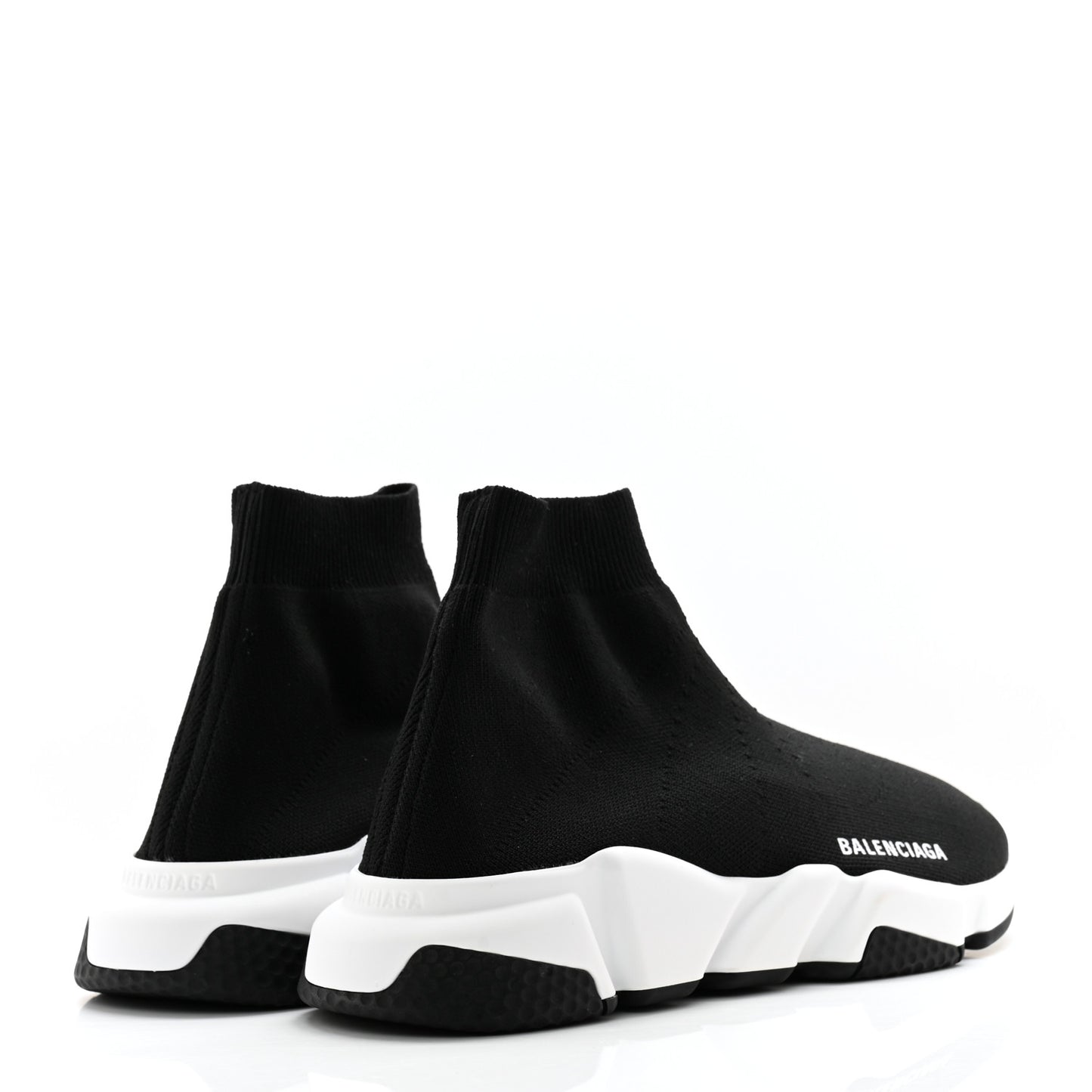 Neoprene Knit Womens Speed Sneakers 39 Black White