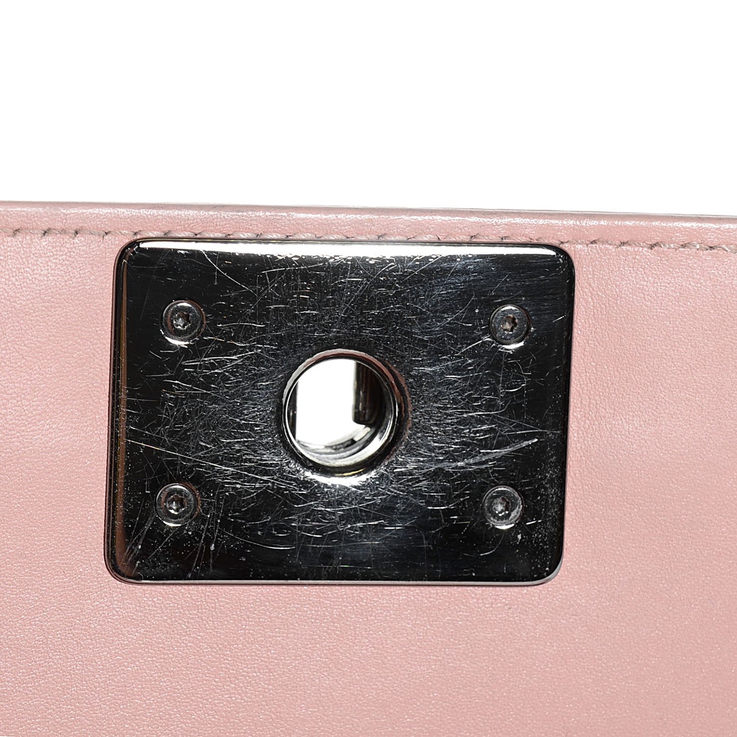 Patent Chevron New Medium Boy Flap Light Pink